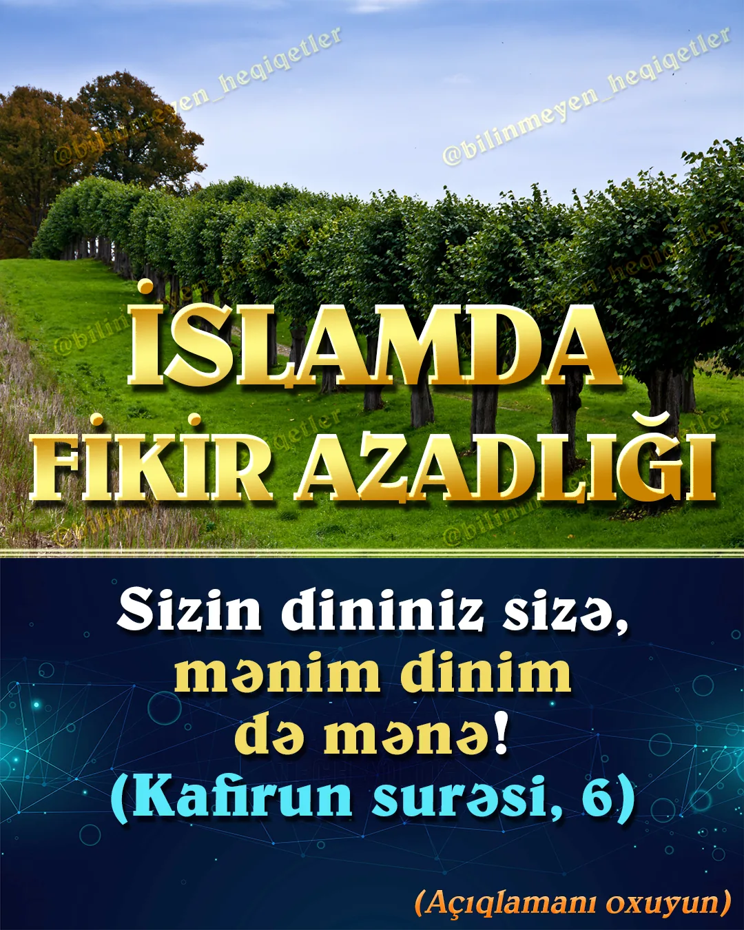 Yaşadığımız dünyada müxtəlif inanclara sahib olan insanlar var