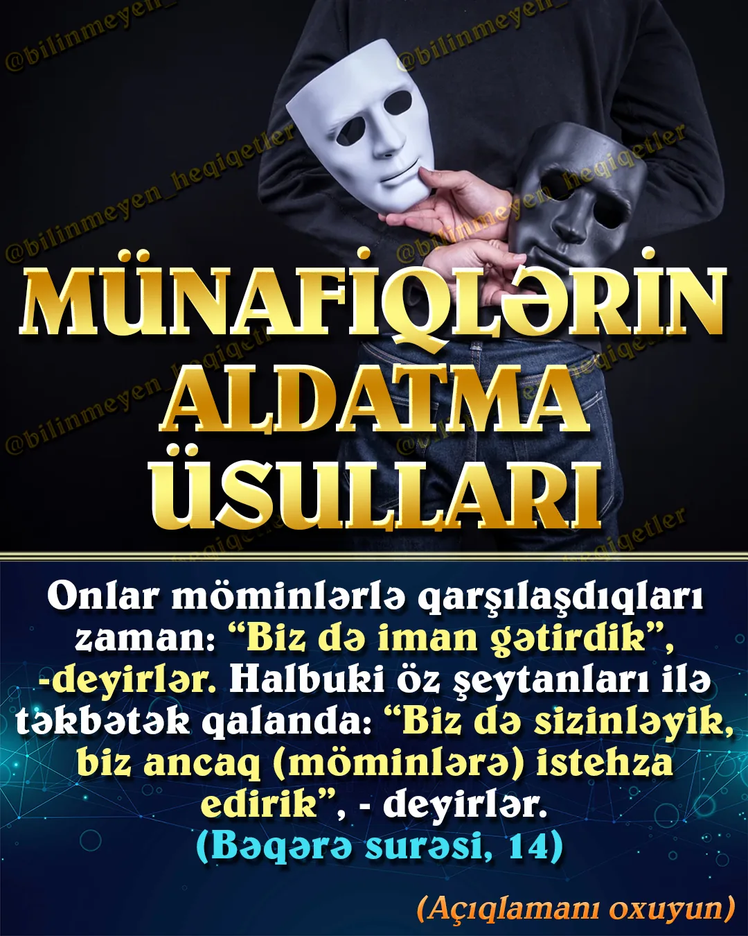 Yaxşılıq etmək istədiklərini bildirirlər, ancaq müsəlmanlara zərər vermək üçün ayrı məscid