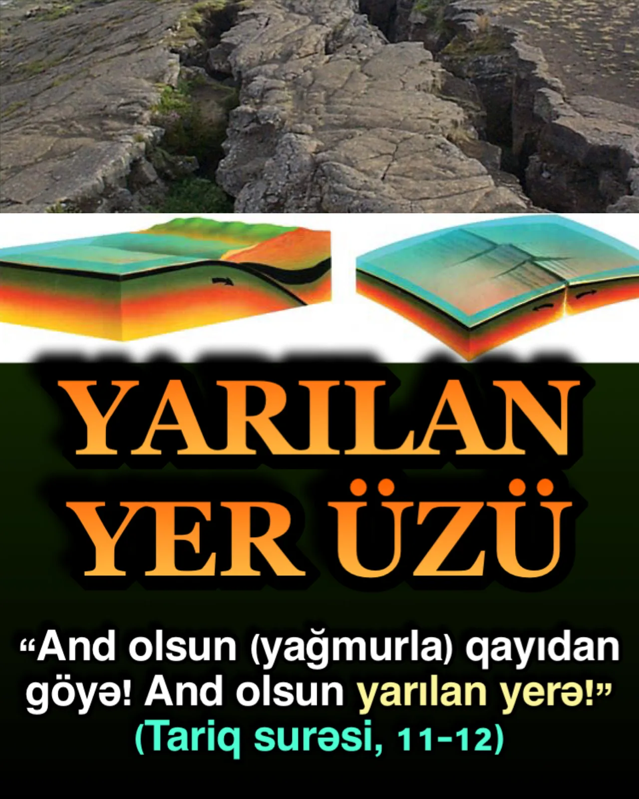Yerin çatlı quruluşu Quranda
