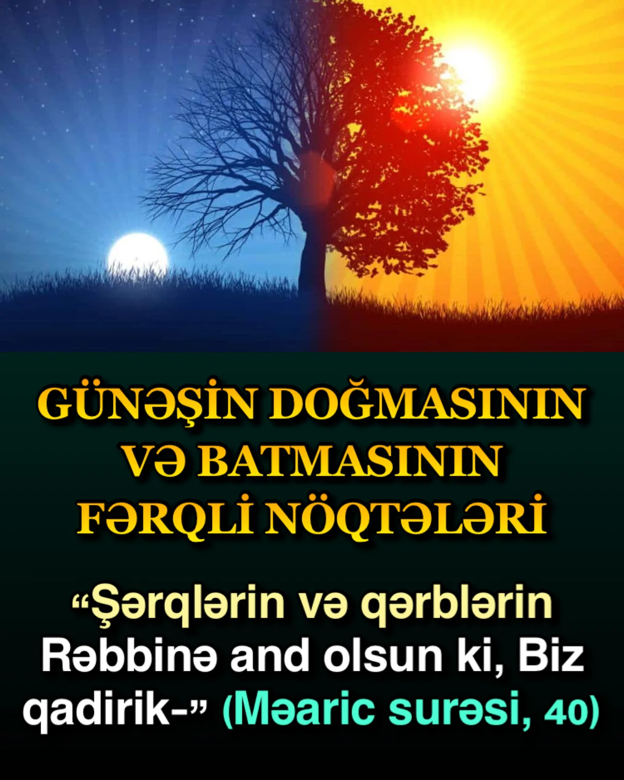 Yuxarıdakı ayələrdə şərq və qərb sözləri cəm halda işlədilmişdir