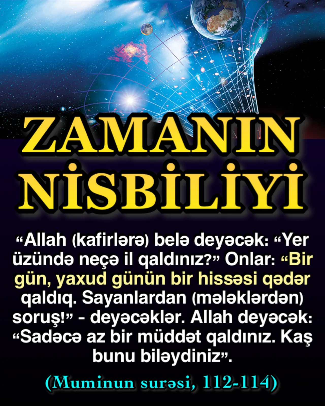 Zaman, bir anı başqa bir anla müqayisə üsulu olaraq təyin oluna bilər